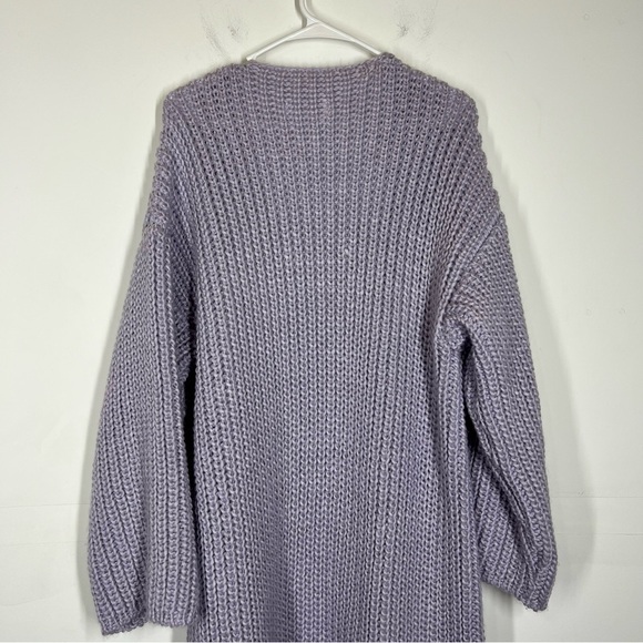 NWOT Anthropologie Chunky Knit Long Fringe Cardigan Size OS - Picture 10 of 12